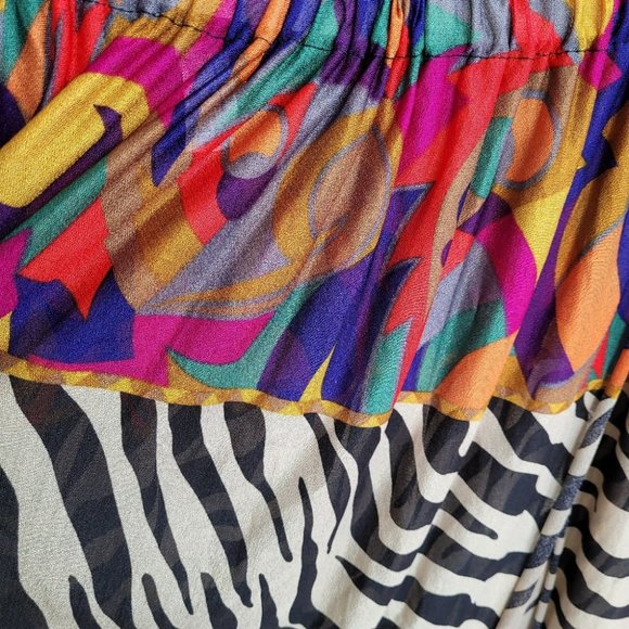 Seascamp Cover Up Skirt Vintage 60's 70's All Over Print Zebra Tiger Abs… - Picture 5 of 7